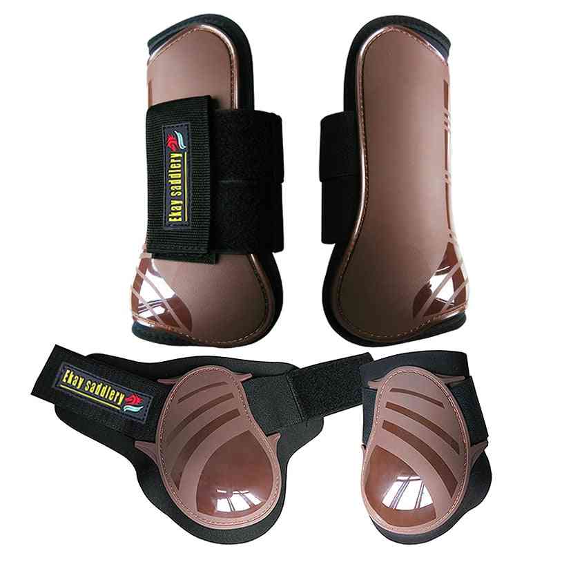 Horse Tendon Boots Pu Hard Shell With Neoprene Lining
