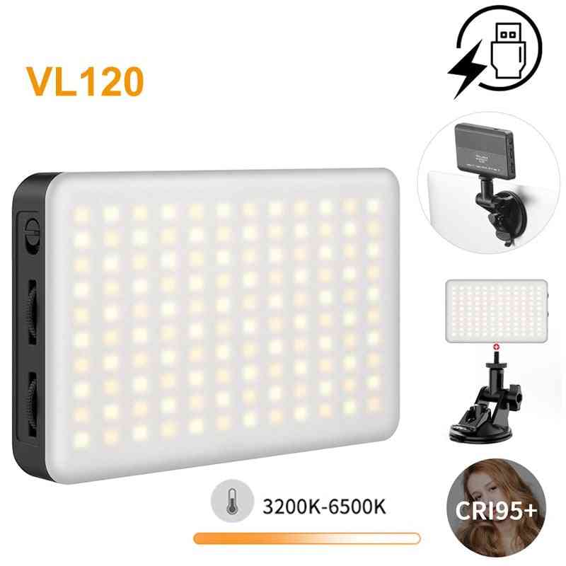 3200k-6500k Led Video Light With Softbox And Rgb Color Filters