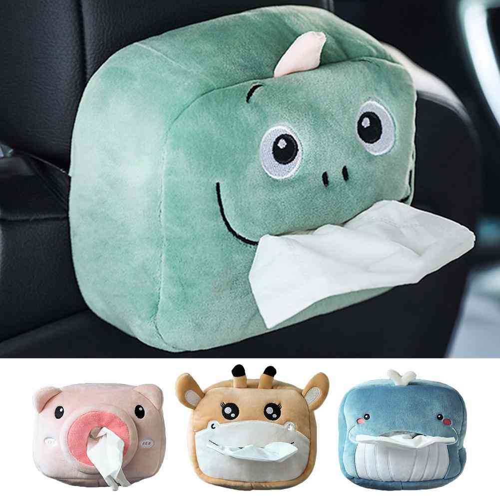New Car Tissue Holder Creative Paper Napkin Case Cute Soft Plush
