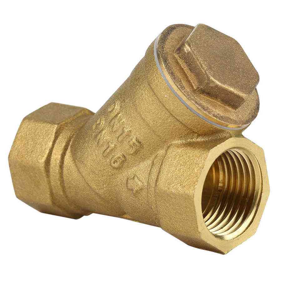 Female Brass Strainer Filter Valve For Water Oil Plumbing Pipe Filter Valve Connector