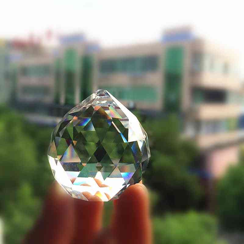 Top Quality  Transparent Crystal Glass Faceted Chandelier Ball