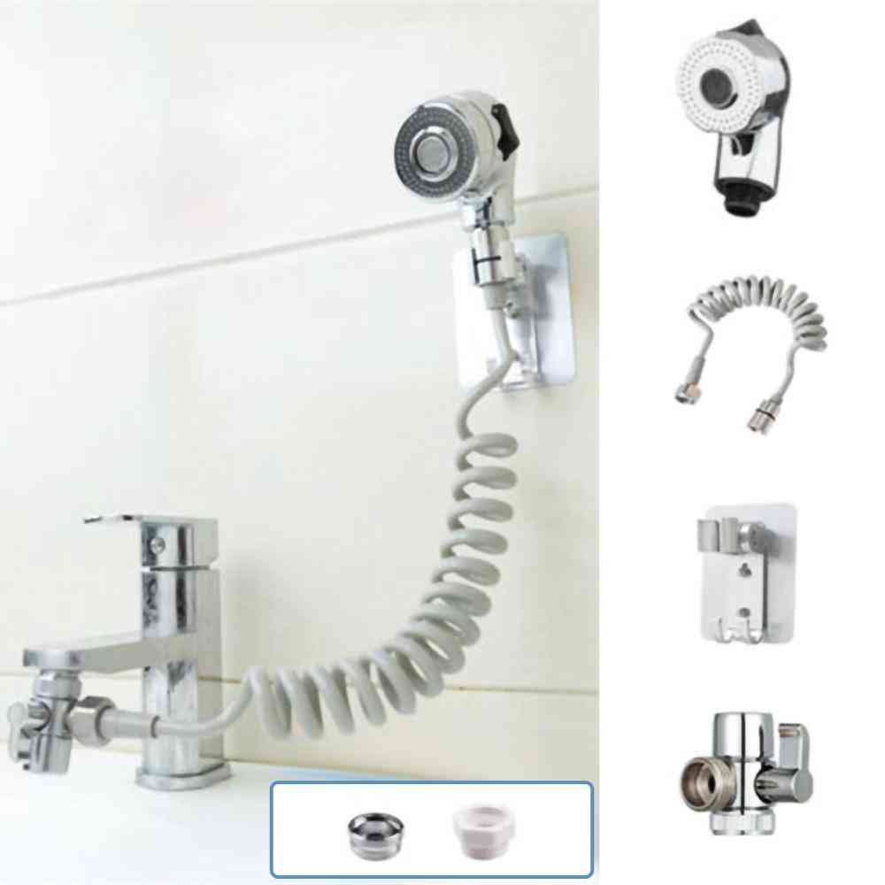 Long Flexible Hose Bathroom Faucet External Shower
