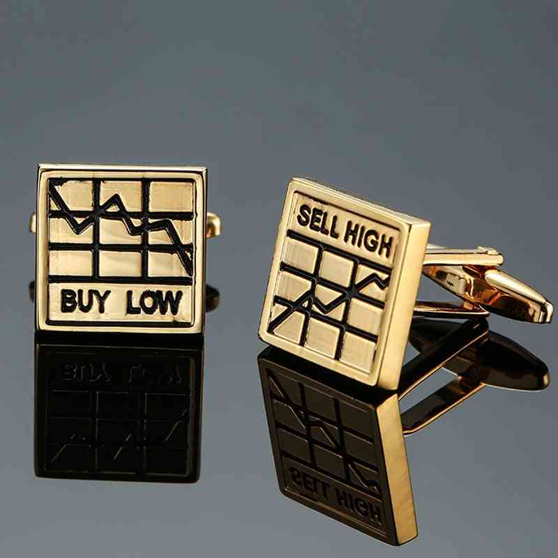 French Shirt Gold Square Cufflinks's