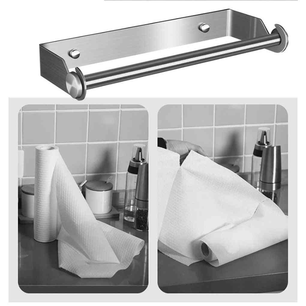 Stainless Steel Paper Towel Holder, Punch-free Towel Rack