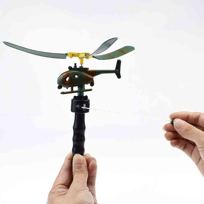 Håndtag pull helikopter fly udendørs til børn