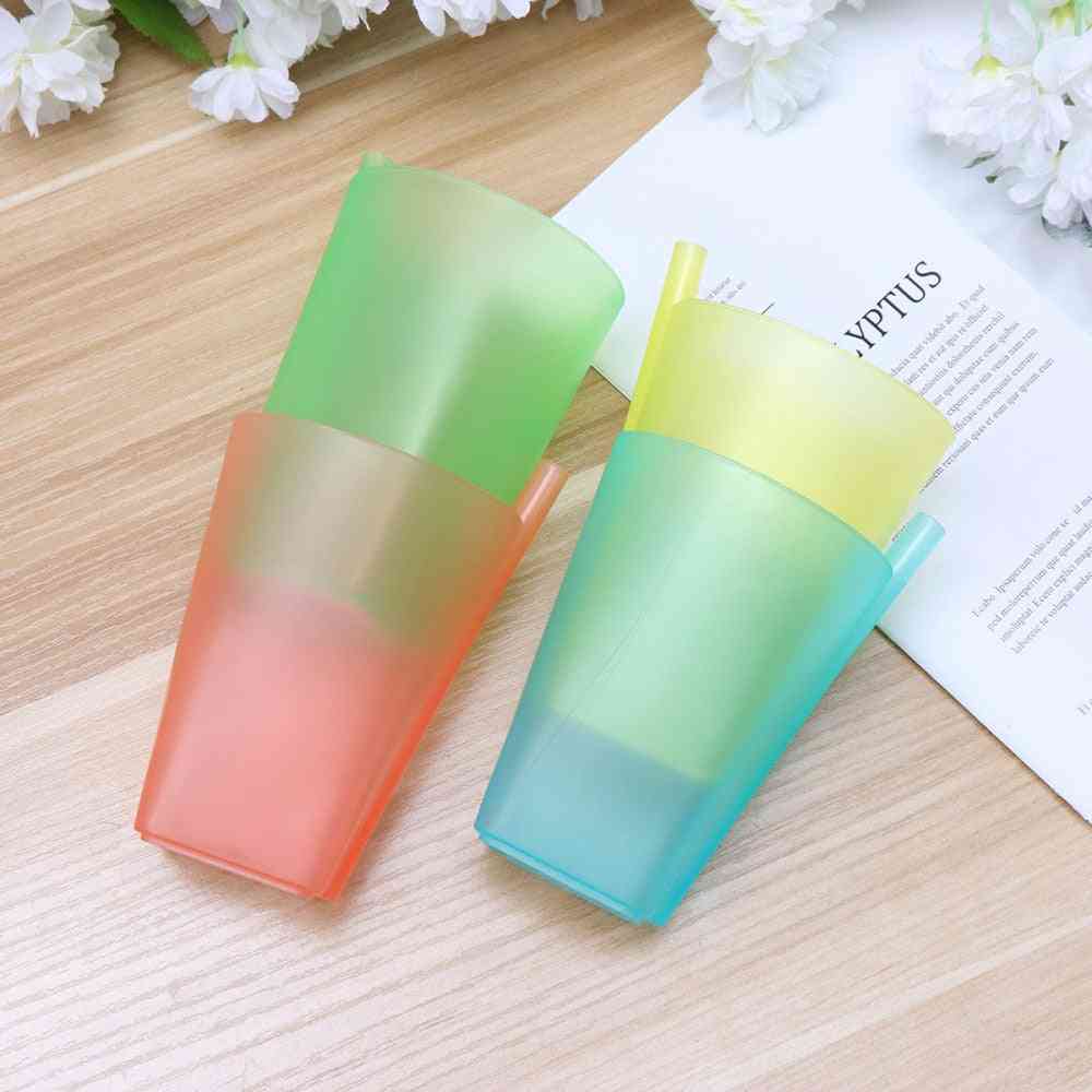 Candy Sippy Water Practical Large Capacity Straw Cups