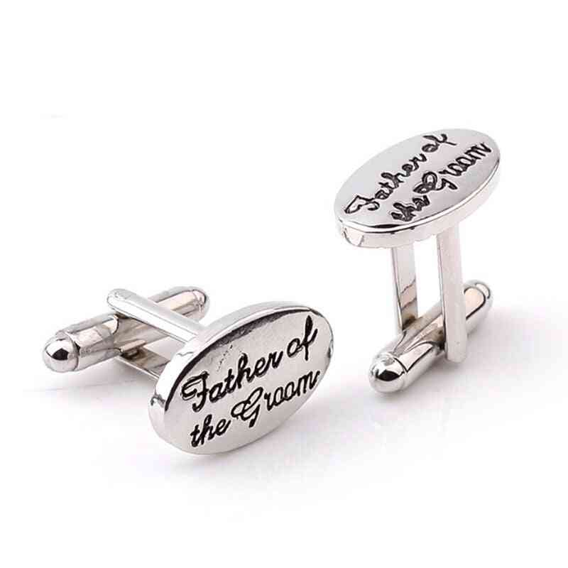 Letter Carving Wedding Party Cufflinks