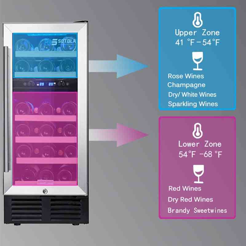 Wine Cooler Dual Zone Refrigerator