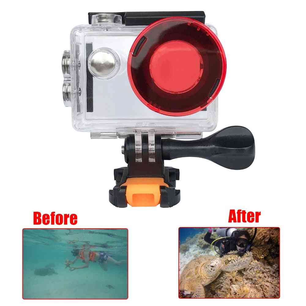 Red Diving Filter For H9 H9r H8r V8s H3r W9s W9 Camera Waterproof Case Red Filter Lens Cap For H9 Camera Accessories