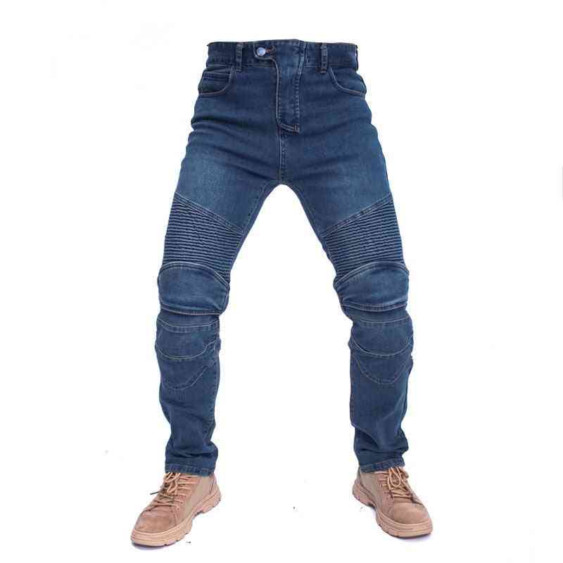 Embroidery Motorcycle Leisure Outdoor Summer Jeans Pant