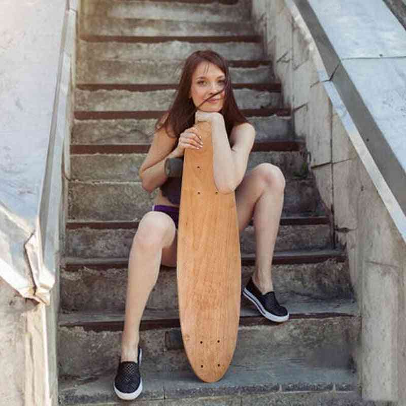 Skateboard Natural Wood Longboard Mini Cruiser Board - Skateboards Deck