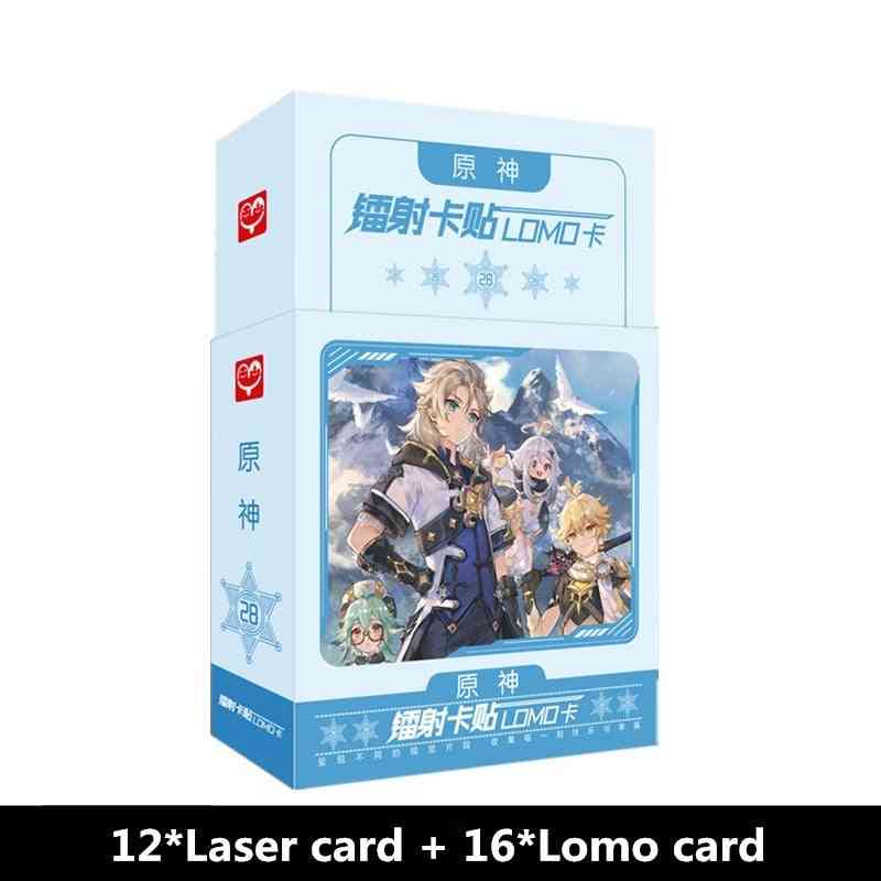 28 Pcs/set Game Genshin Impact Laser Lomo Card