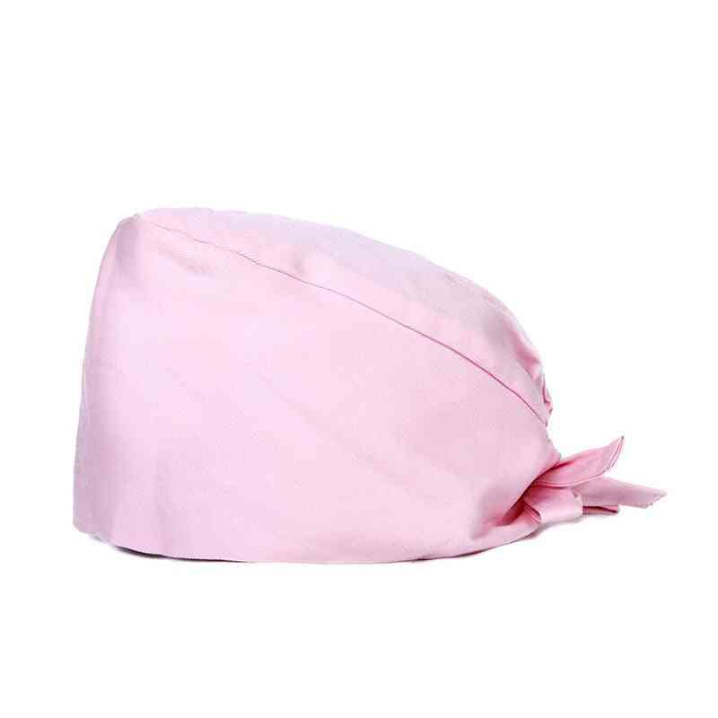 Solid farve kirurgisk bandage sygepleje scrubs hat