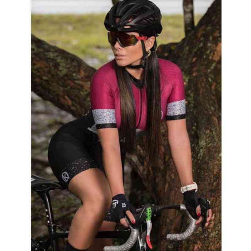 Women's Short Sleeve Bicycle Shirts Jumpsuit