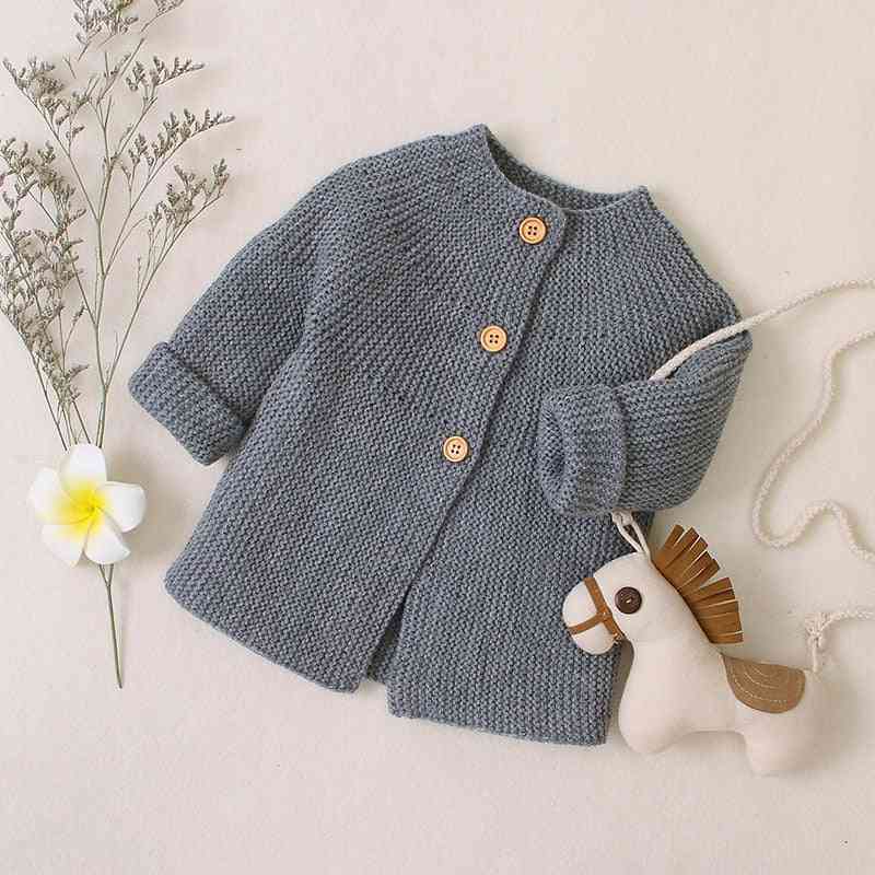 New Baby Knitting Sweater Jackets Little Girl Long Sleeve Single