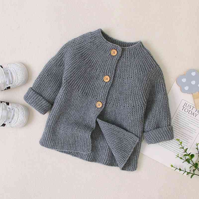 New Baby Knitting Sweater Jackets Little Girl Long Sleeve Single
