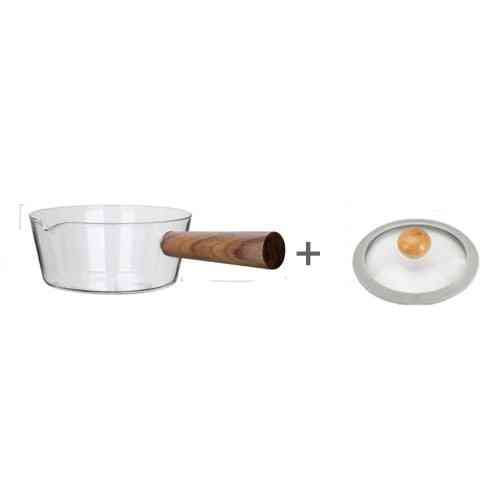 Cooking Heating Milk Soup Porridge Pot With Wooden Handle