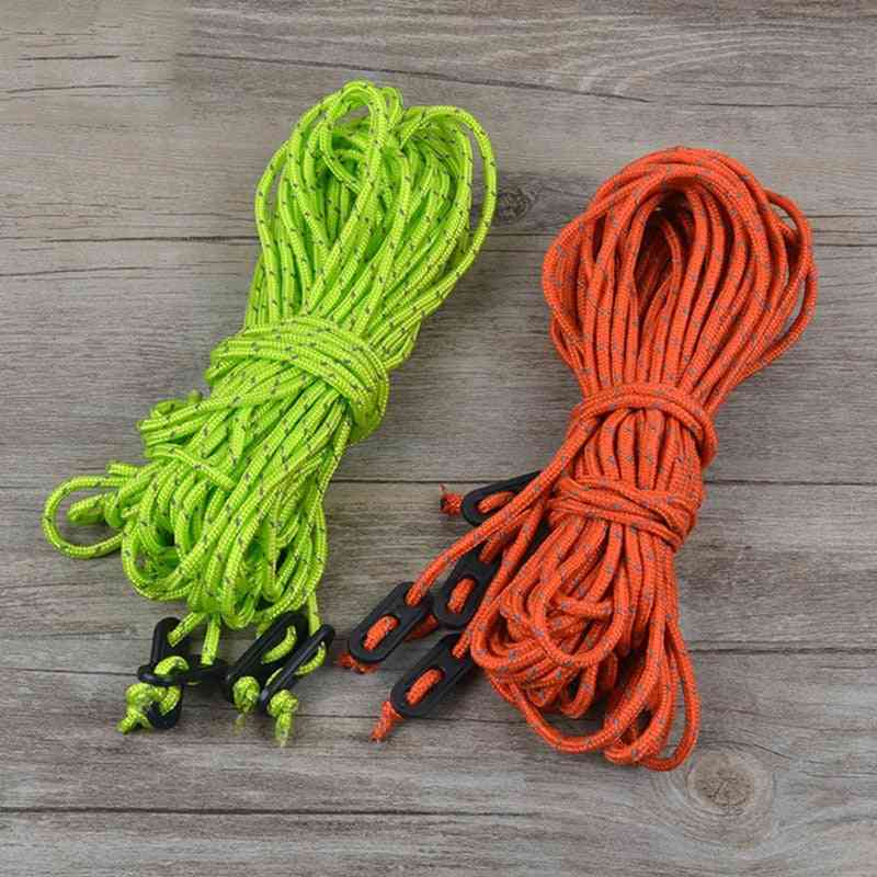 Reflective Tent Ropes  High Strength  Wind Rope With Buckle Outdoor