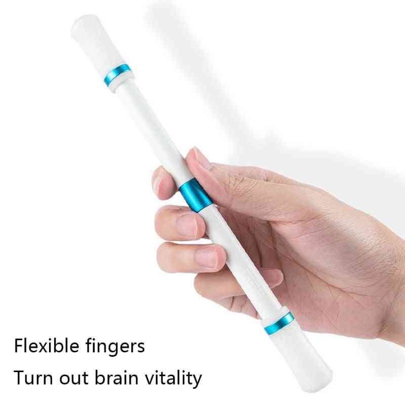 Classic White Samurai Spinning Pen Finger Rotating Pen Anti-slip Detachable