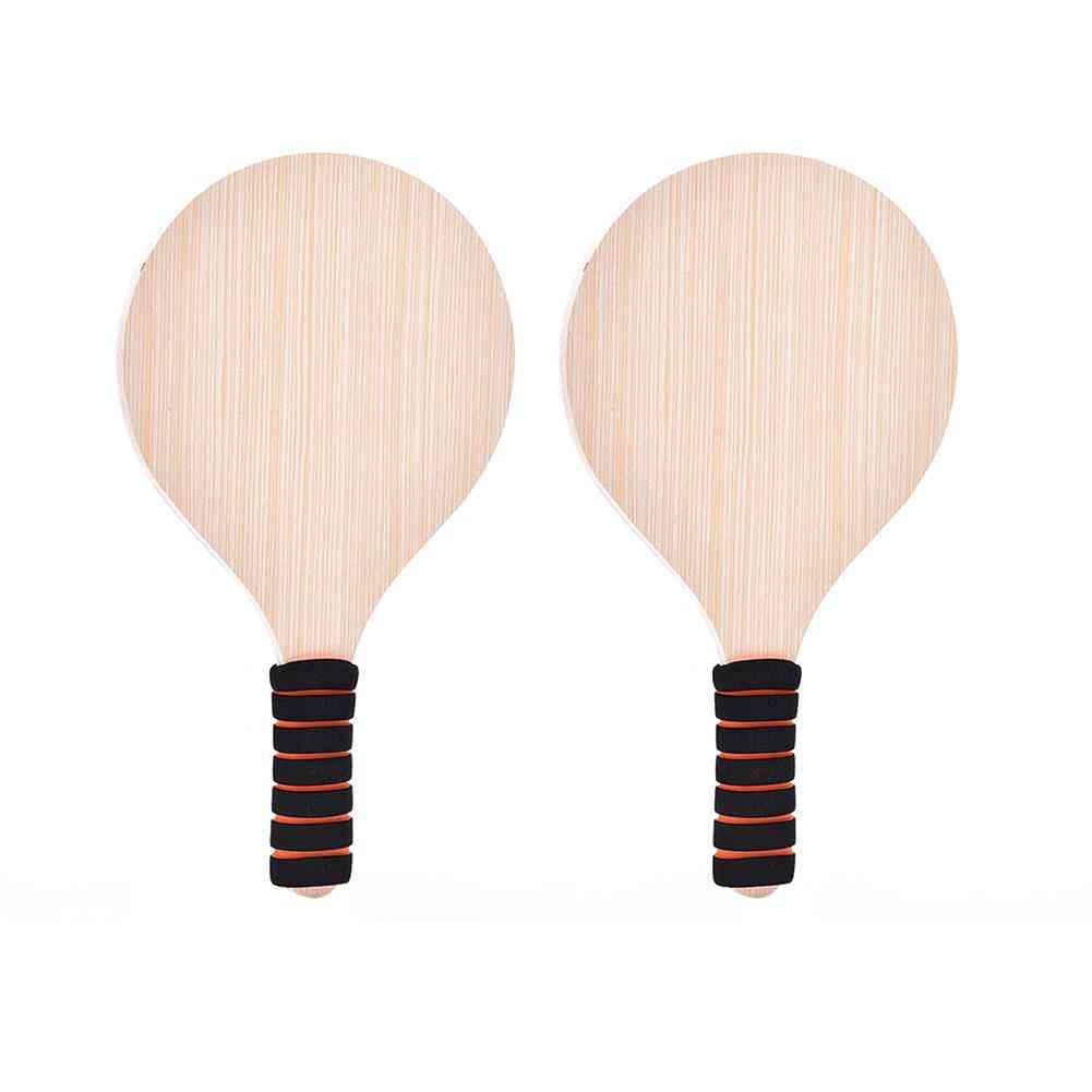 Beach Racquet Outdoor Games Wooden Racket Badminton Tennis Pingpong