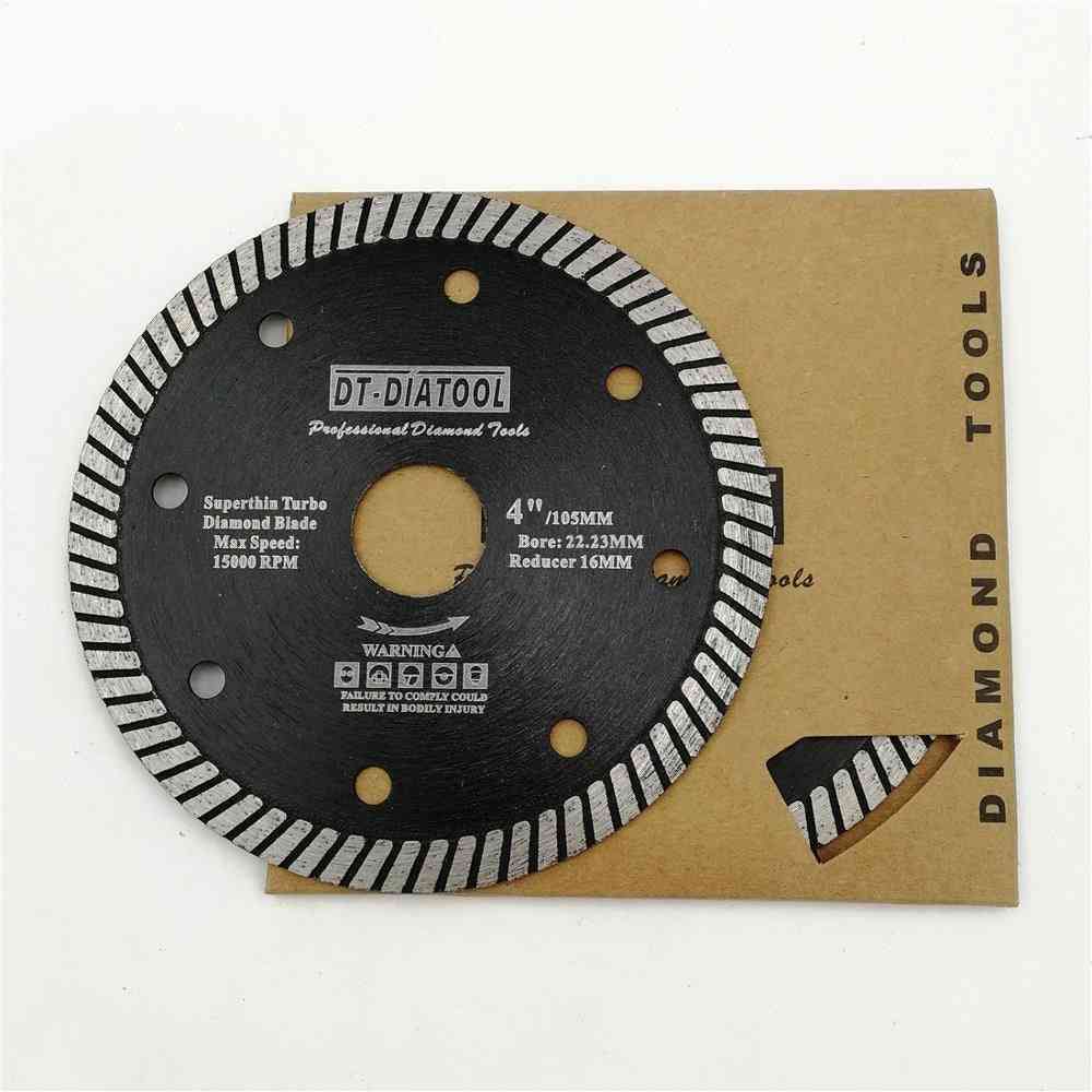 Dt-diatool 2pcs Dia 105/115/125mm Diamond Super Thin Saw Blades Hot Pressed Cutting Disc Tile Ceramic Granite Marble Turbo Blade
