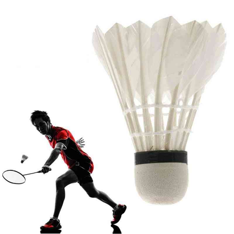 Professional Badminton Balls White Goose Feather Shuttle Cock Durable