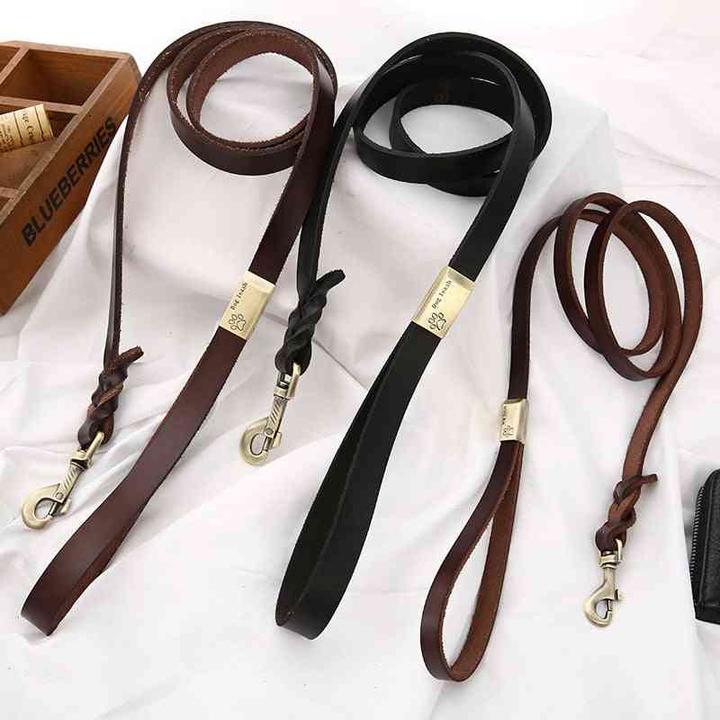Real Leather Pet Leads Training Leash