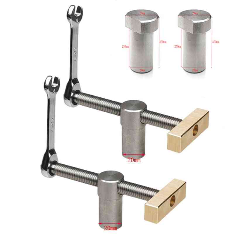 Woodworking Desktop Clip Brass Fast Fixed Clip Quick Fixture  Clamping Tool Kit For 20mm Hole Joinery Woodworking Benches Tools