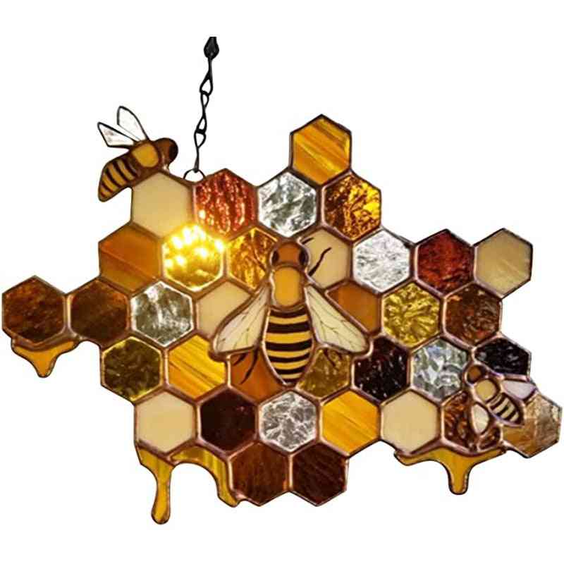 Single Side Queen Protect Honey Bee Suncatchers