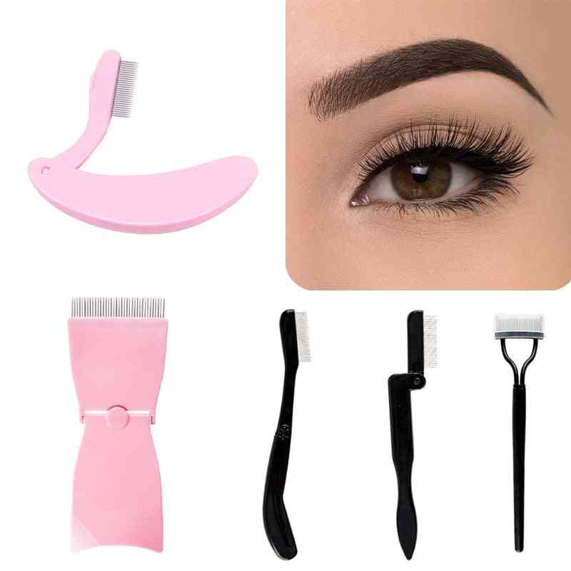 Eyelash Curler Beauty Makeup,metal Eyelash Brush Comb