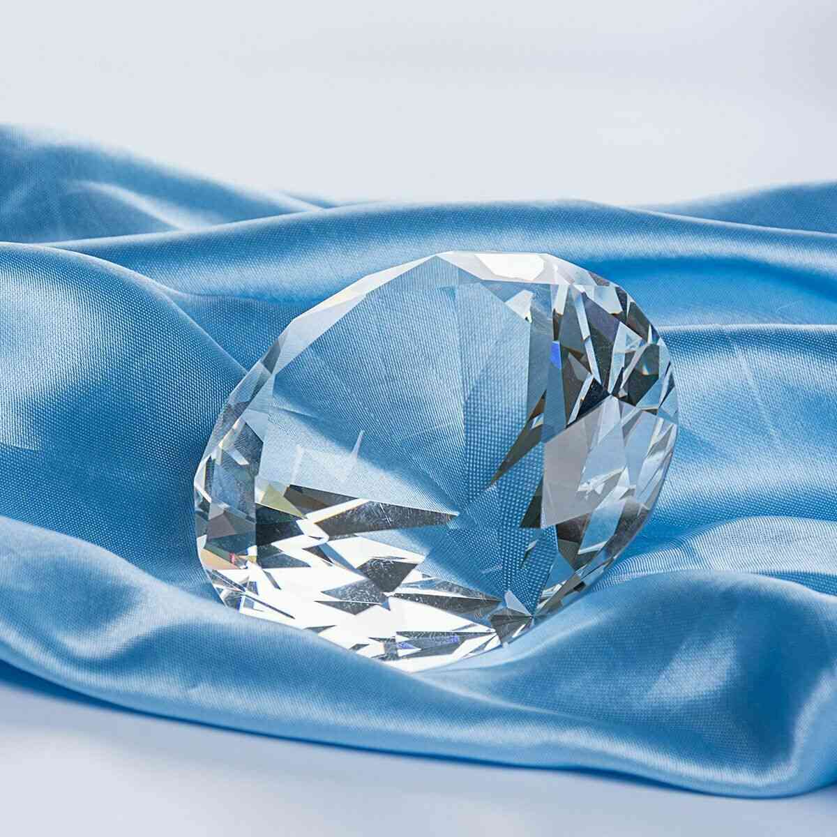 Clear Crystal Diamond Paperweight Decorative Glass