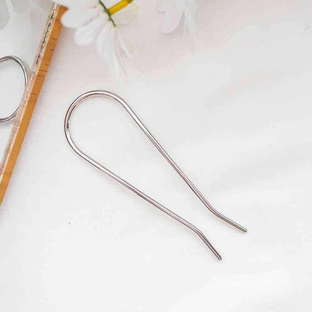 1pcs Simple U Shaped Alloy Hairpins