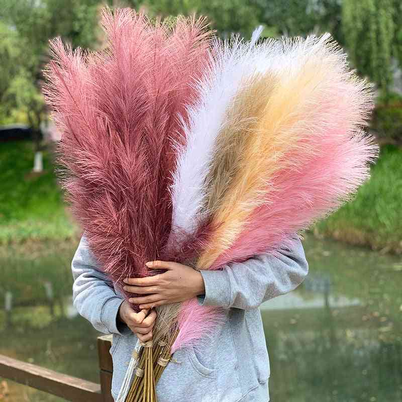 Artificial Pampas Grass Dried Reed Flowers Bouquet Fake Plant