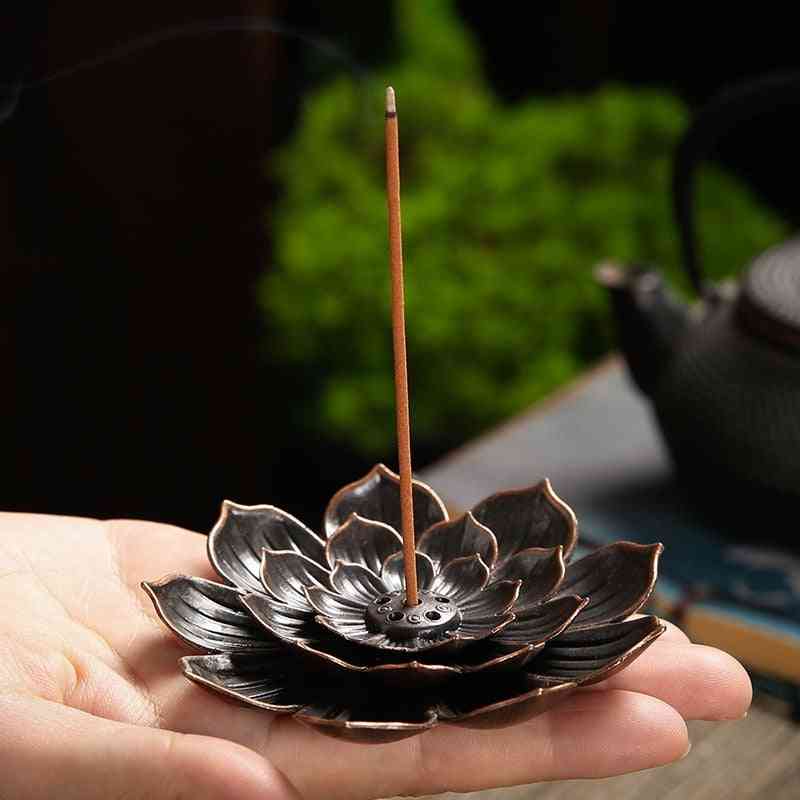 Alloy Incense, Burner Stick Holder Buddhism Lotus Line Incense