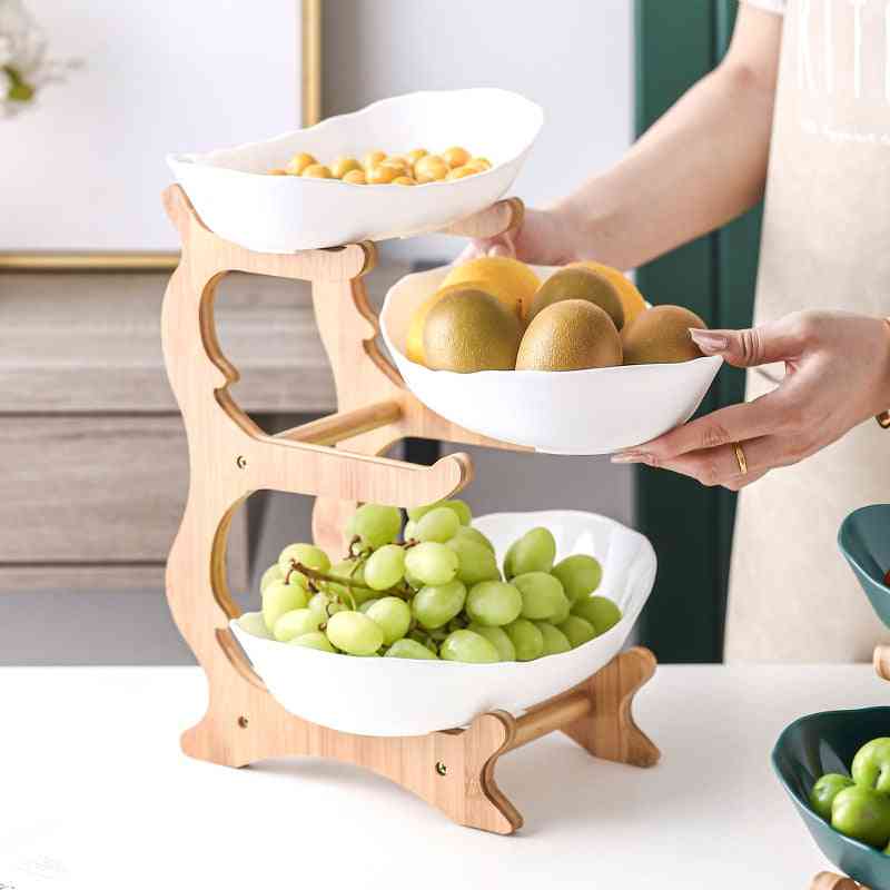 Frugt opbevaring display tallerken - snacks dessert holder skål