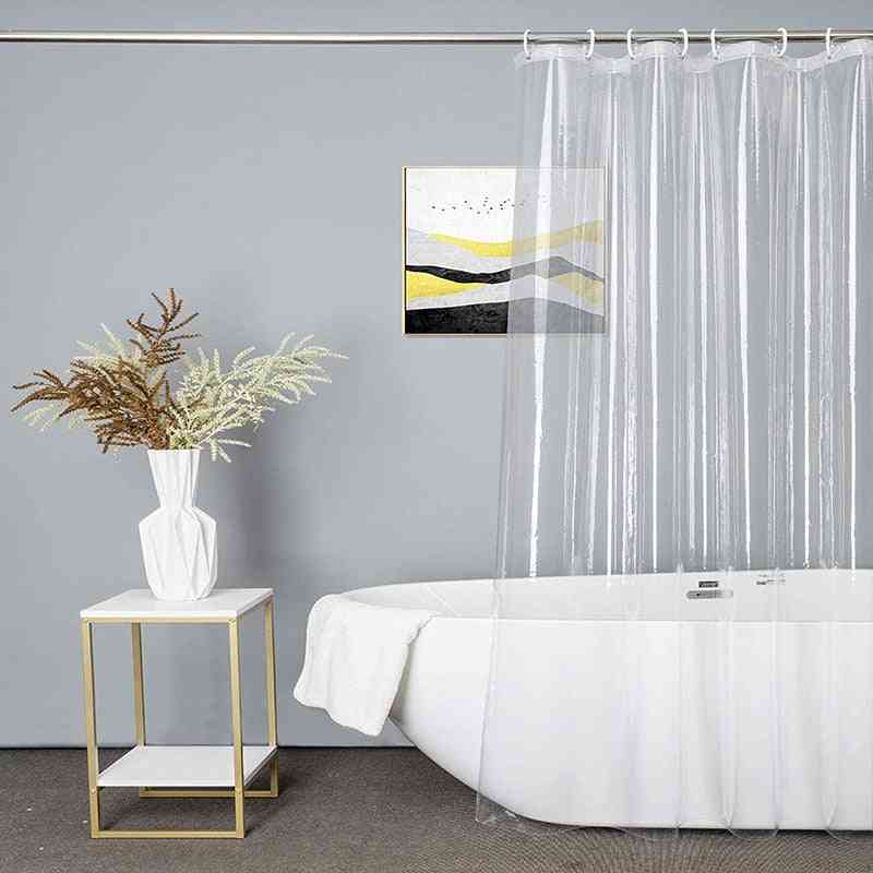 Transparent Bath Waterproof White Plastic Shower Curtains