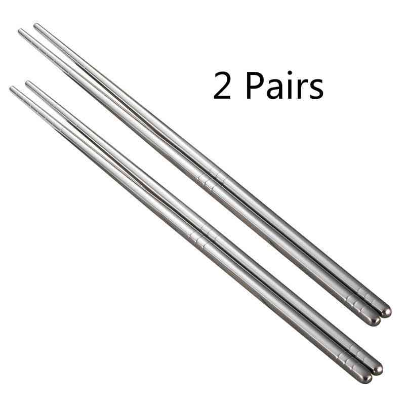 High Temperature Sterilizable Non-slip Stainless Steel Chopsticks Set