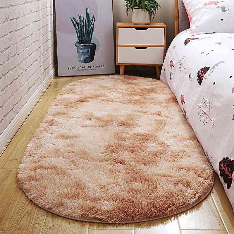 Bubble Kiss Oval Fluffy Home Rugs Floor Mat