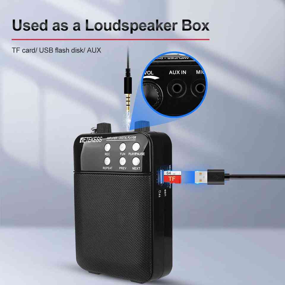 Megaphone Portable 3w Fm Recording Voice Amplifier