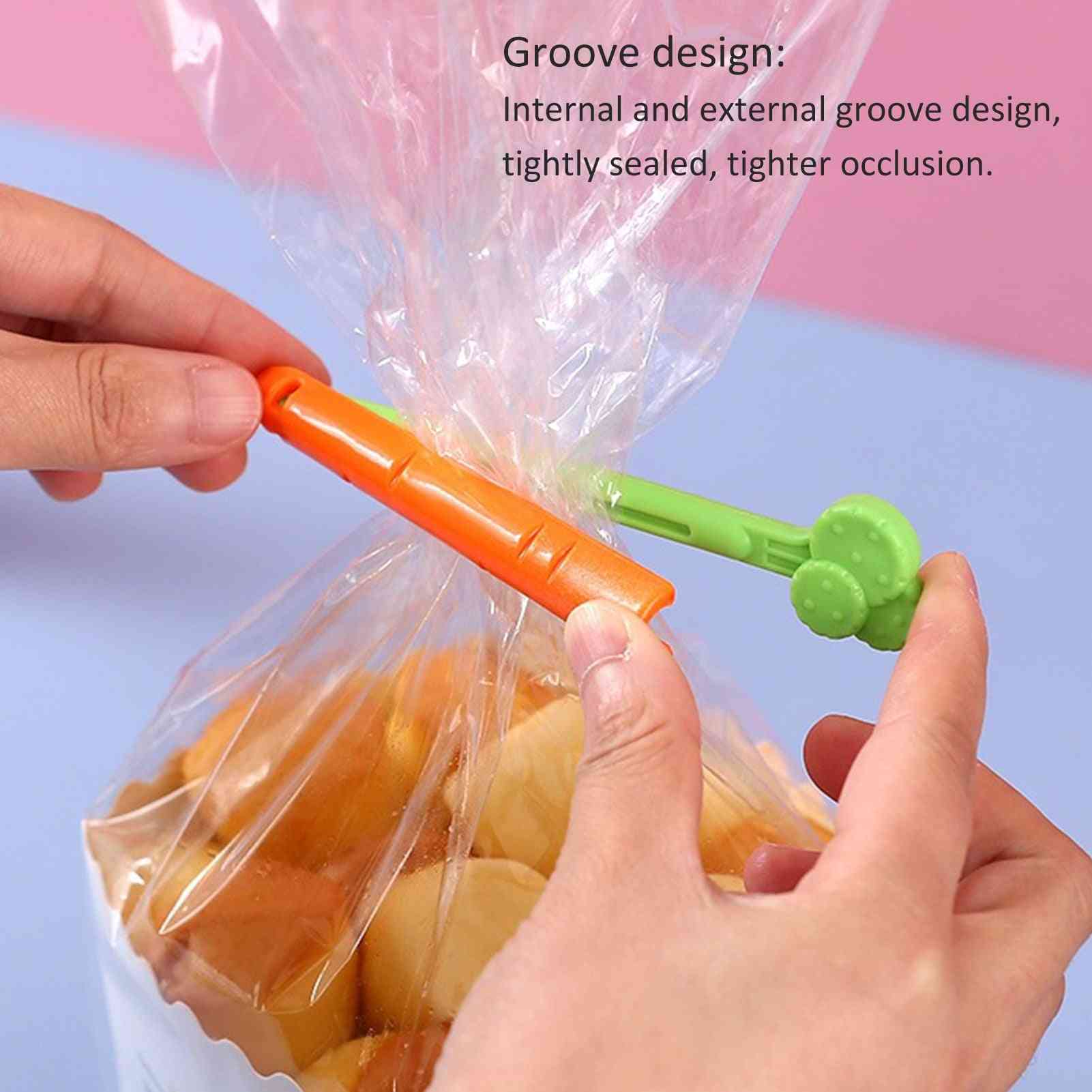 Food Snack Bag Sealing Clip Carrot-shaped With Refrigerator Magnet