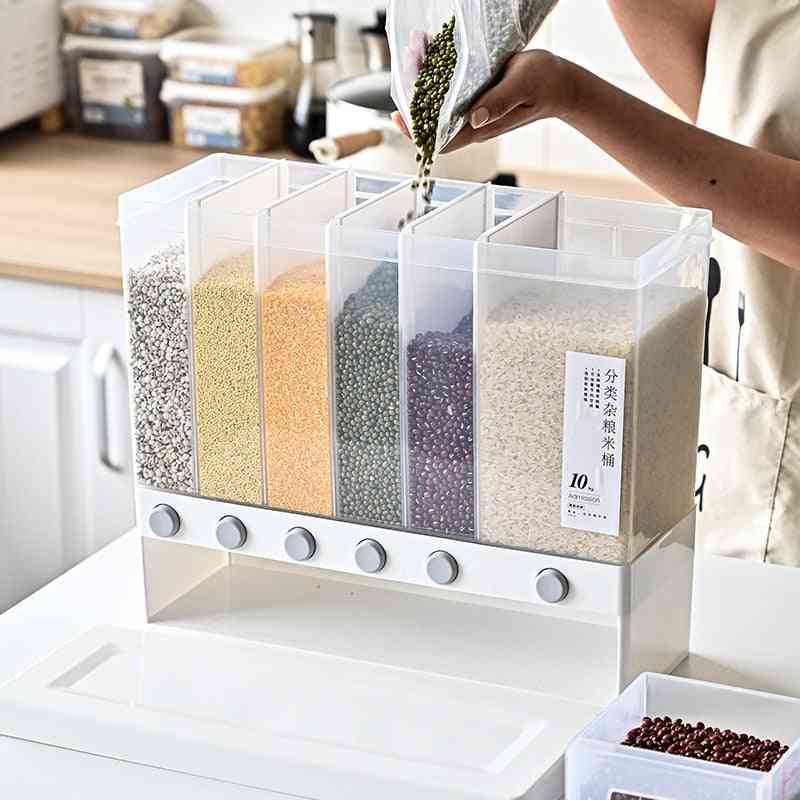 Dispenser Moisture Proof Plastic Automatic Racks Sealed Metering Food Storage Box