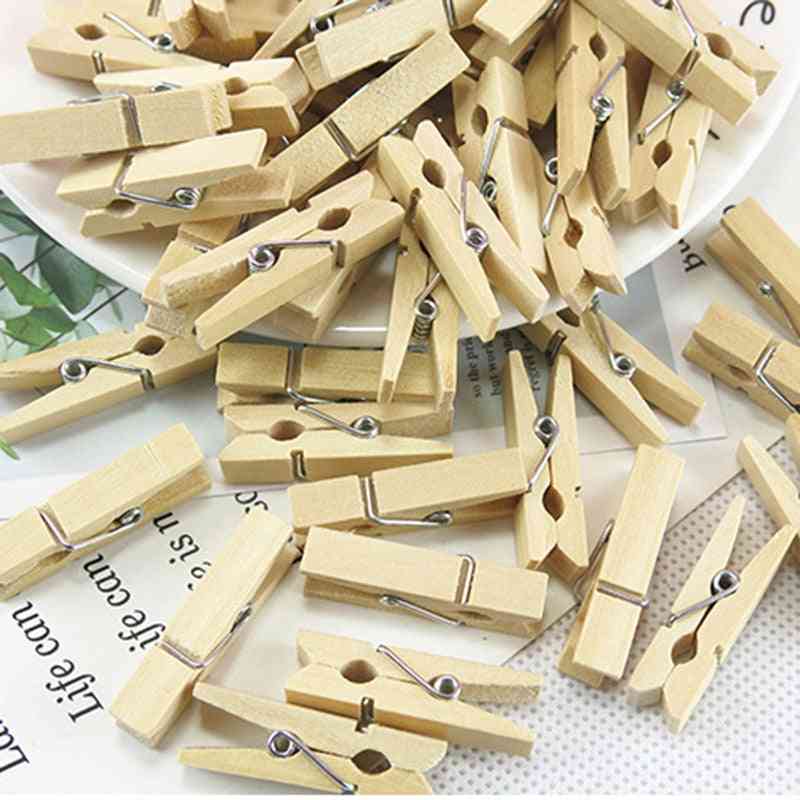 Natural Wooden Clothes Pegs Clips