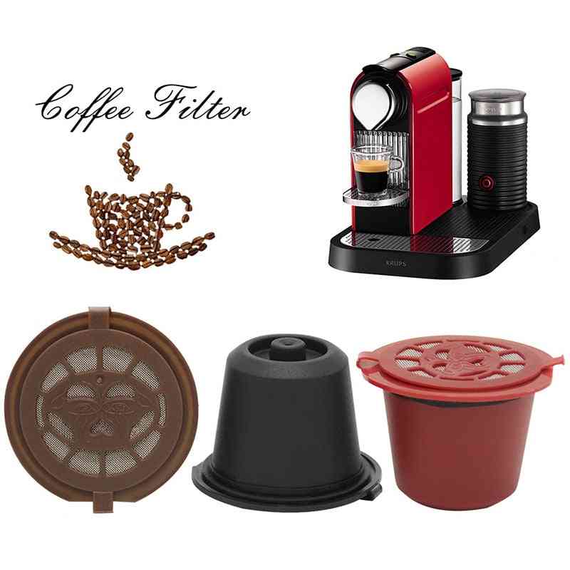 Refillable Coffee Capsule Cup Spoon Brush