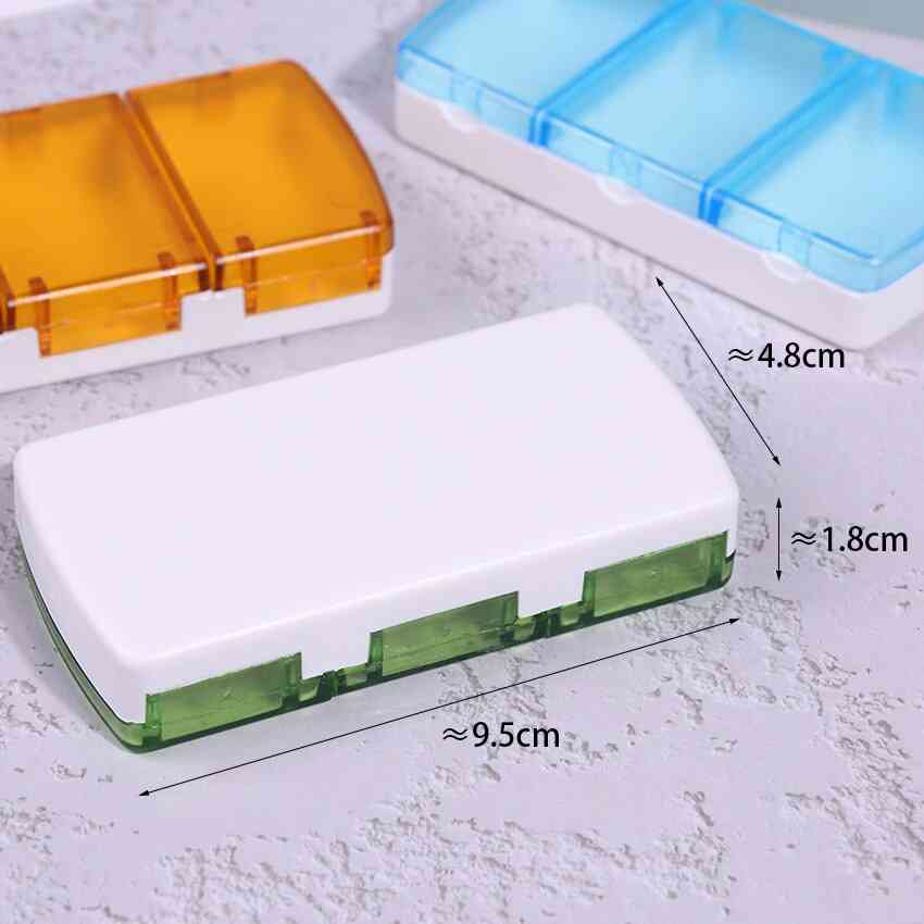 Portable Travel Pill Organizer 3 Grid Case