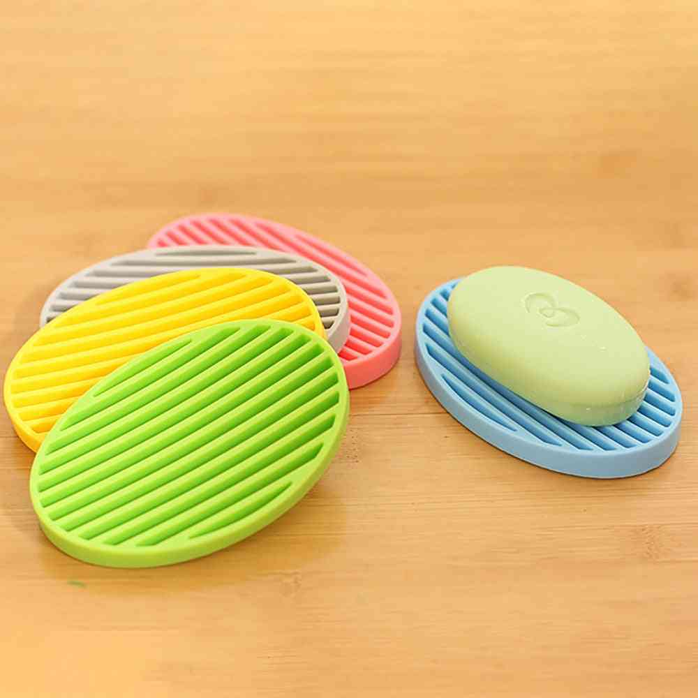 Colorful Silicone Flexible Soap Dishes Holder