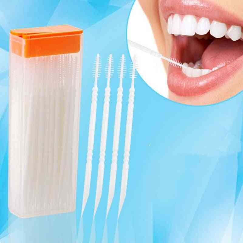 Double-headed Oral Care Brush Teeth Sticks
