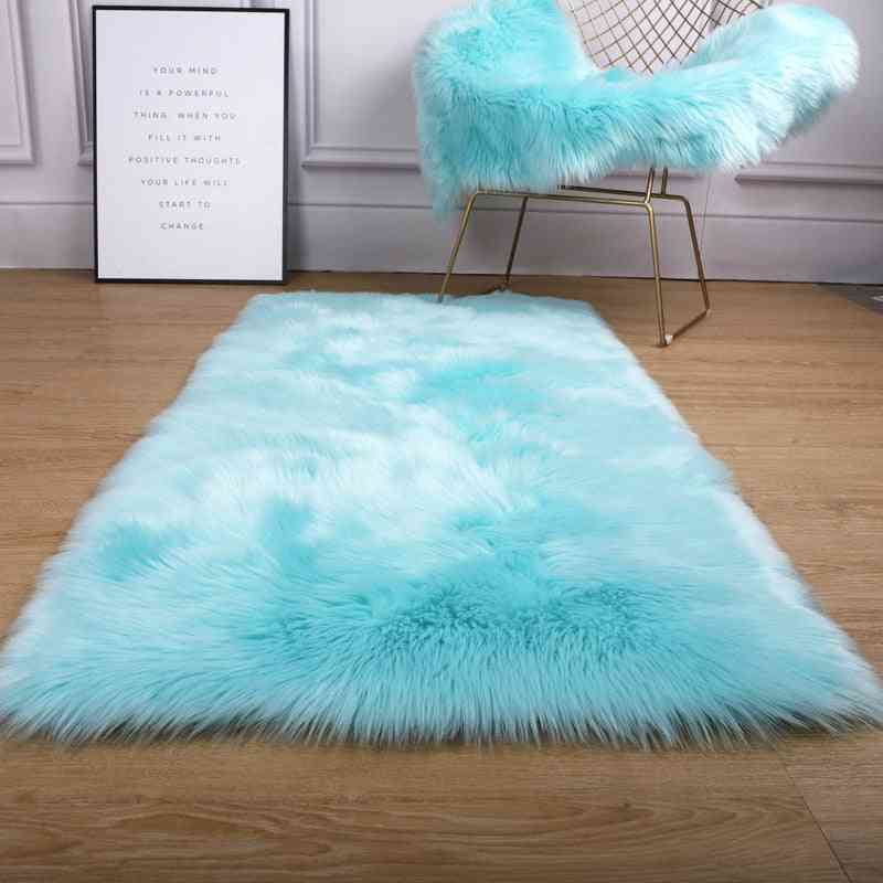Stue moderne plys bløde fluffy sofa stol tæpper tæpper