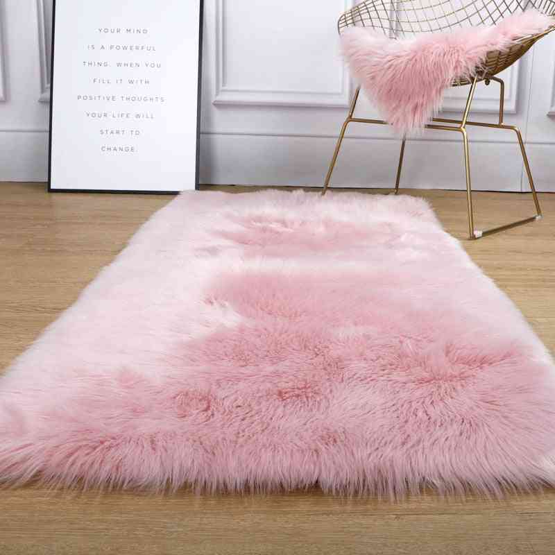 Stue moderne plys bløde fluffy sofa stol tæpper tæpper