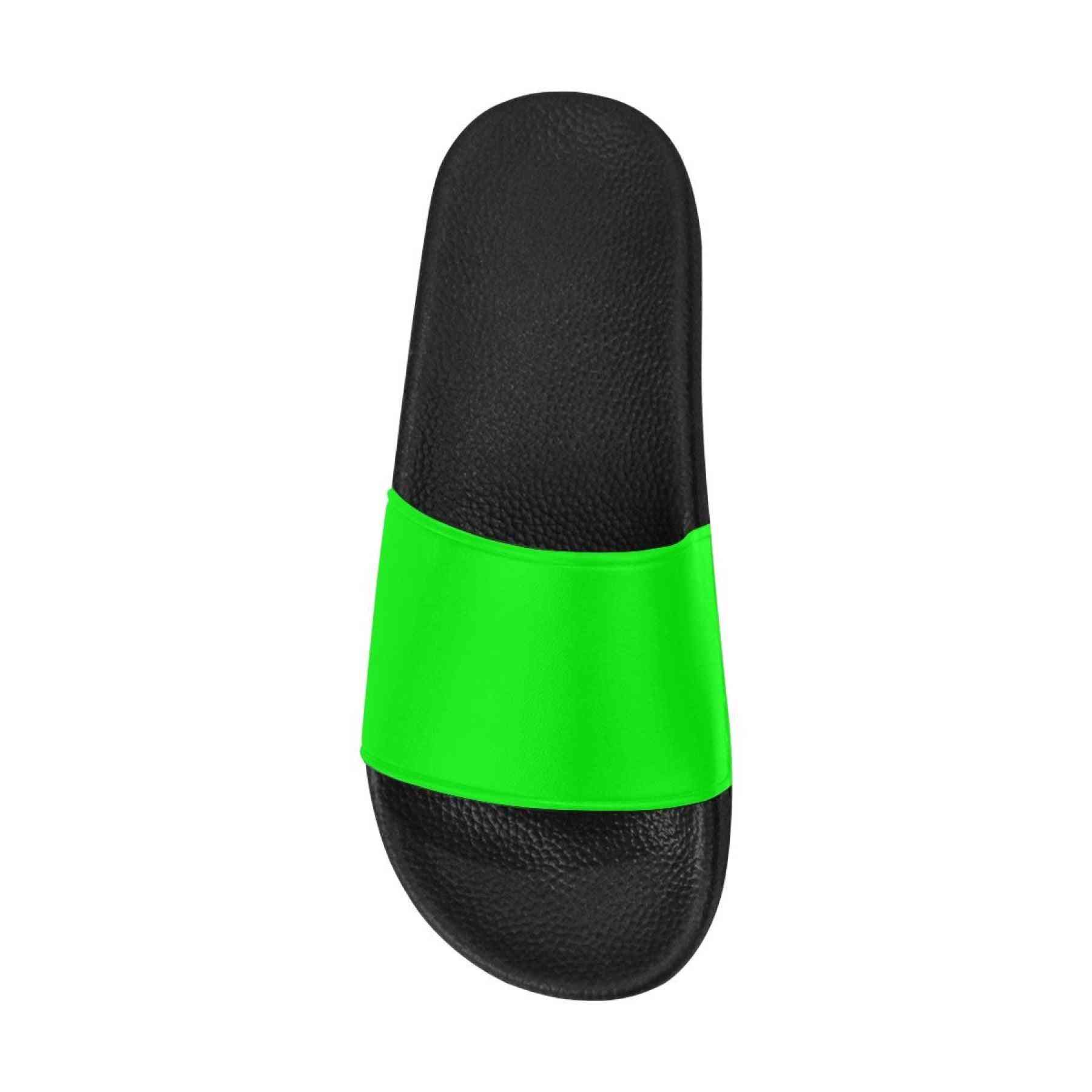 Flip-flop neongröna rutschkanor för kvinnor