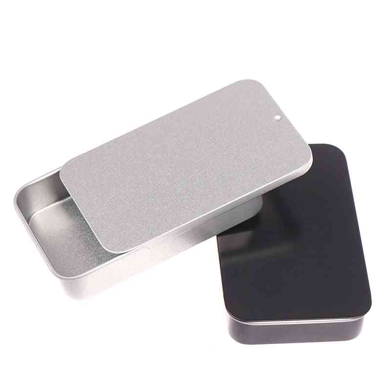 Mini Iron Box Slide Cover Storage Box Wedding Jewelry Pill Cases